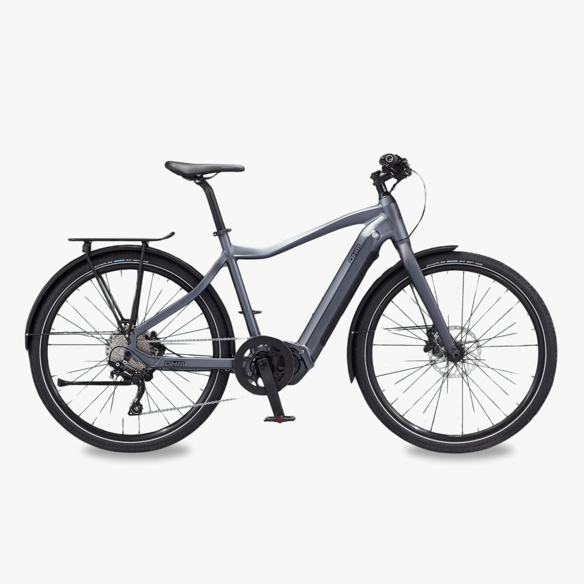 Discover E Bike Swift Electric City Bike OHM Electric Bikes Graphite Grey S Shimano E6100 250W 60Nm Light 25 km h